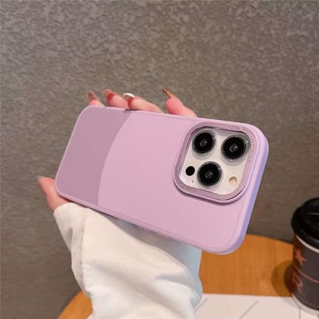 「V583」スマホケース バイ カラー iphone15/14 ケース シンプル おしゃれ