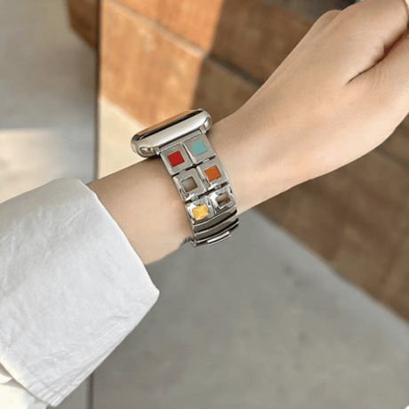 「V597」アップル ウォッチ バンド 女性 おしゃれ apple watch ステンレス バンド 可愛い