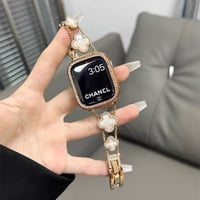 「V025」四つ葉のクローバー Apple Watchバンド  女性 人気 チェーン ベルト