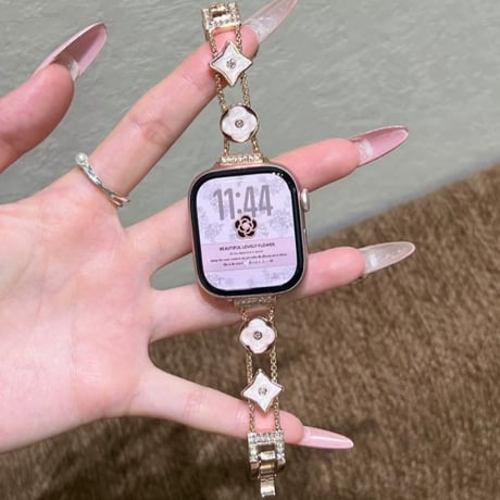 「V728」アップル ウォッチ バンド かわいい 花 apple watchバンド 女性