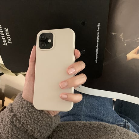 「V296」液体シリコン iphone14/13pro ケース シンプル 白 iphone12/11 カバー 男女兼用