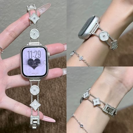 「V728」アップル ウォッチ バンド かわいい 花 apple watchバンド 女性