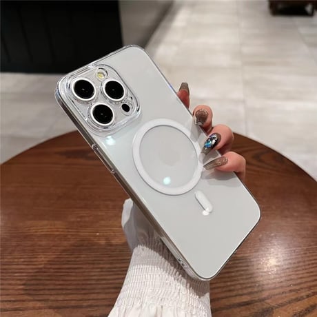 「V678」iphone17/16 クリアケース magsafe スマホケース 透明 おしゃれ