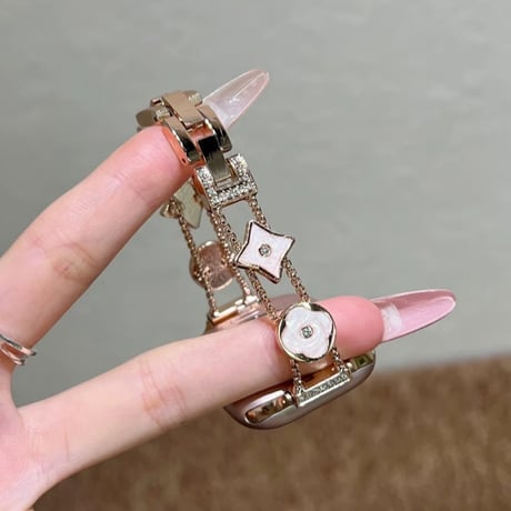 「V728」アップル ウォッチ バンド かわいい 花 apple watchバンド 女性