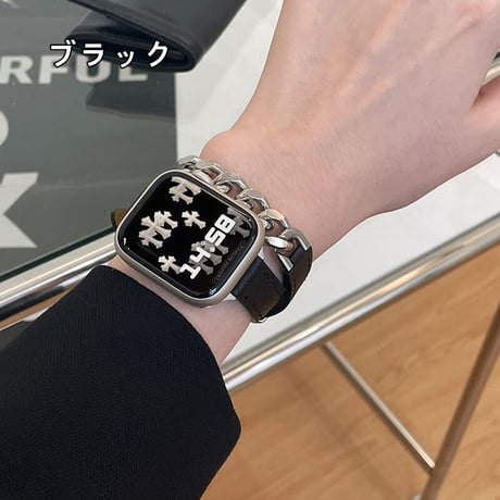 「V215」アップル ウォッチ 二重バンド チェーン おしゃれ 40/44/49mm apple watch ブレスレット 女性 人気