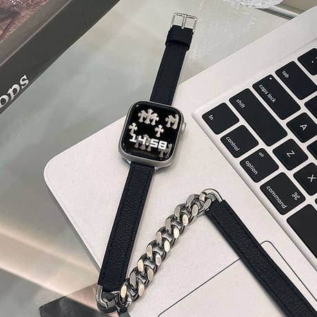 「V215」アップル ウォッチ 二重バンド チェーン おしゃれ 40/44/49mm apple watch ブレスレット 女性 人気