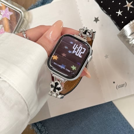 「V736」apple watch バンド かわいい 女性 アップルウォッチse/s10/11 交換ベルト おすすめ