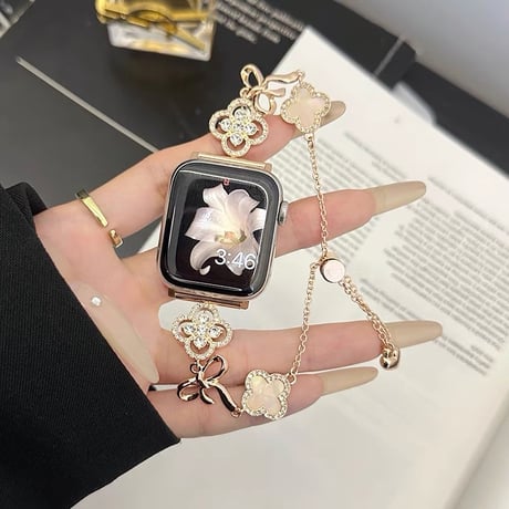 「V684」アップル ウォッチ バンド 女性 キラキラ apple watch Series 10 バンド かわいい