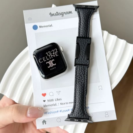 「V692」アップル ウォッチ バンド マグネット 44mm/46mm apple watch バンド 細め 革