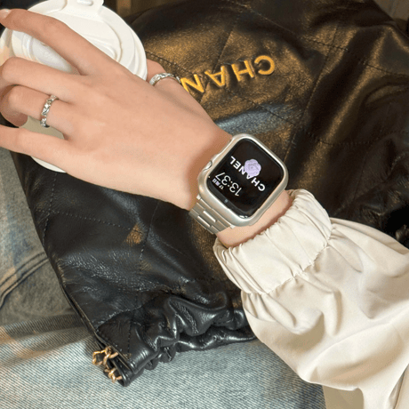 「V648」アップル ウォッチ バンド 女性 人気 apple watchバンド+カバー 2点セット