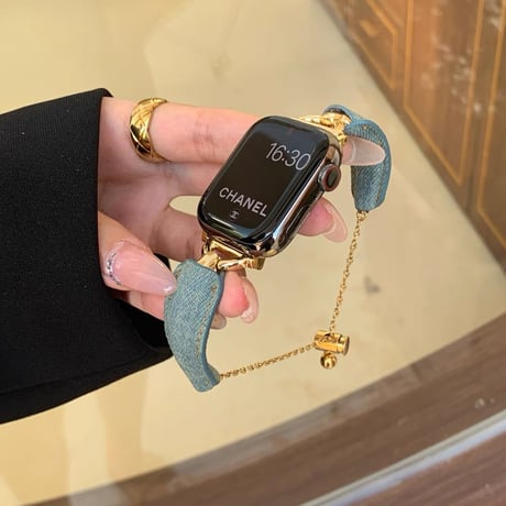 「V590」アップル ウォッチ バンド デニム apple watch バンド 可愛い ブレスレット