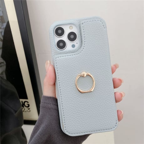 「V412」iphone ケース リング 付き おしゃれ スマホケース カード 入れる 韓国
