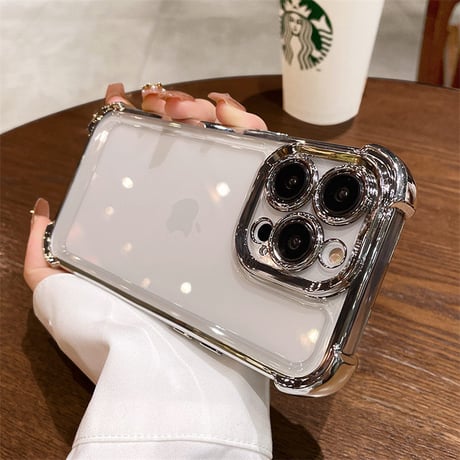 「V530」クリア iphone17promax/air ケース 耐衝撃 おしゃれ iphone16/16pro  ケース シンプル ペア