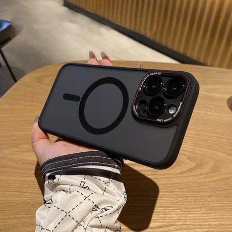 「V272-1」マット 半透明 iphone17pro/16/15 MagSafe対応ケース 指紋防止 耐衝撃