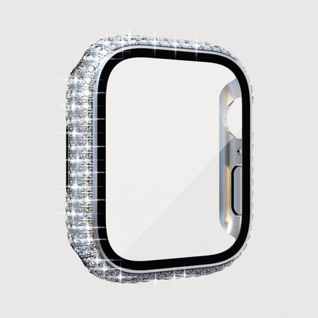 「V287」アップル ウォッチ カバー キラキラ ストーン Apple Watch 40/42/45mm 保護ケース フィルム一体型
