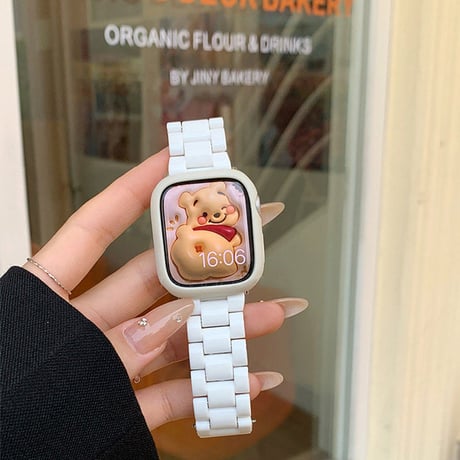 「V432」apple watch バンド 可愛い 樹脂 アップルウォッチバンド+ケース 2点セット おしゃれ