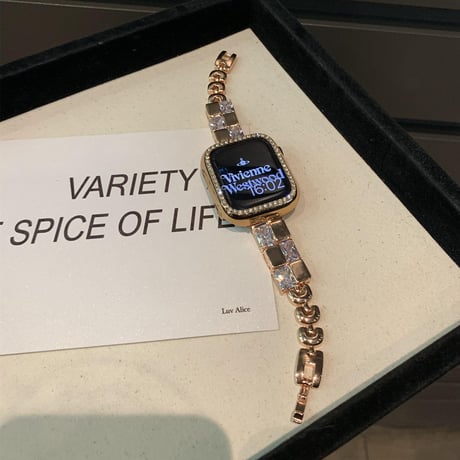 「V658」レディース アップル ウォッチ バンド ジルコン apple watchバンド 可愛い