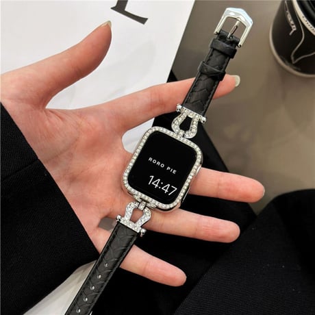 「V391」apple watch レザー バンド キラキラ アップル ウォッチ バンド 女性 人気 カバー付き