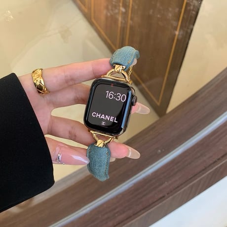 「V590」アップル ウォッチ バンド デニム apple watch バンド 可愛い ブレスレット