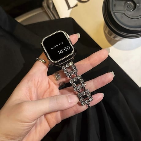 「V500」アップル ウォッチ キラキラ バンド 女性 人気 apple watch バンド かわいい 保護カバー付き