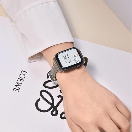 「V229」アップル ウォッチバンド 女性 細い apple watch7/8 レザーバンド おしゃれ