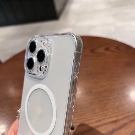 「V678」iphone17/16 クリアケース magsafe スマホケース 透明 おしゃれ