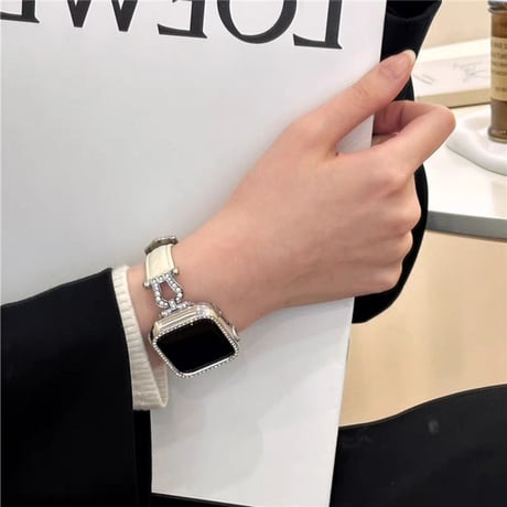 「V391」apple watch レザー バンド キラキラ アップル ウォッチ バンド 女性 人気 カバー付き
