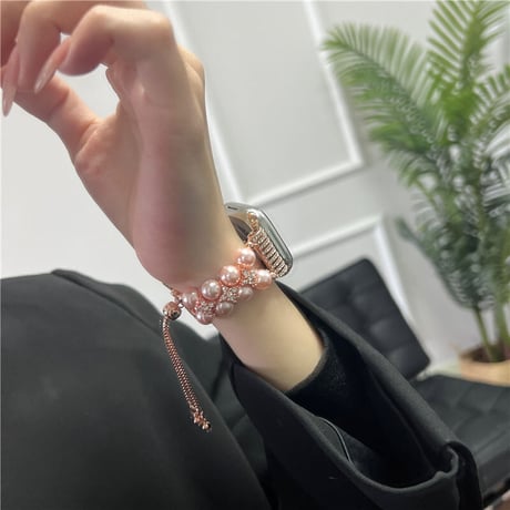 「V382」パール アップル ウォッチ バンド 女性 おしゃれ apple watchバンド ブレスレット