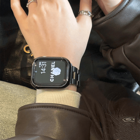 「V648」アップル ウォッチ バンド 女性 人気 apple watchバンド+カバー 2点セット