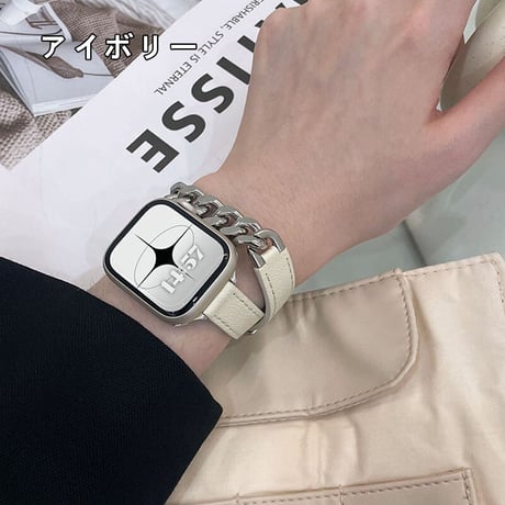 「V215」アップル ウォッチ 二重バンド チェーン おしゃれ 40/44/49mm apple watch ブレスレット 女性 人気