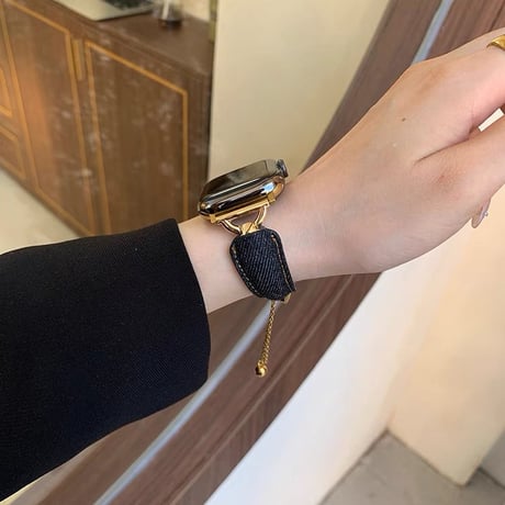 「V590」アップル ウォッチ バンド デニム apple watch バンド 可愛い ブレスレット
