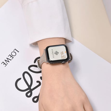 「V229」アップル ウォッチバンド 女性 細い apple watch7/8 レザーバンド おしゃれ