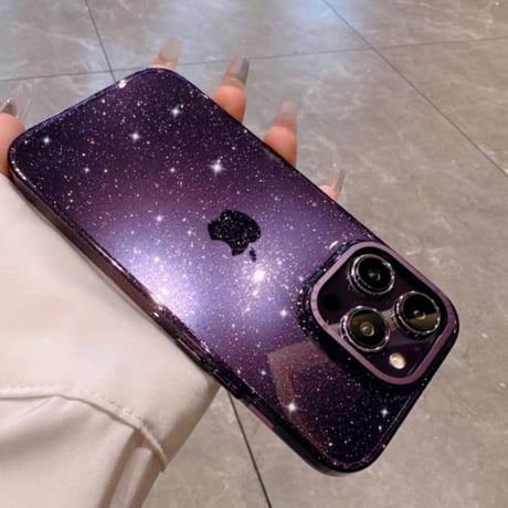 「V602」iphone クリア ケース おしゃれ iphone15/14 ケース キラキラ ラメ