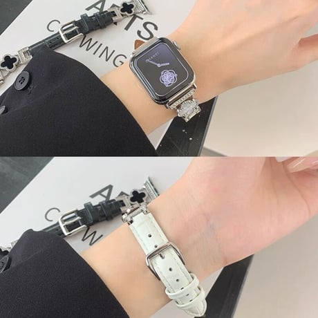 「V501」アップル ウォッチ バンド かわいい 四葉のクローバー apple watch バンド レディース