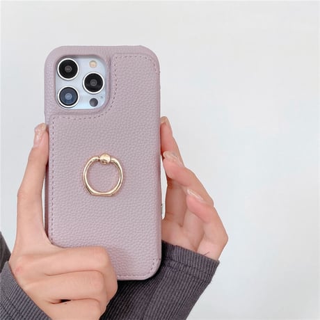 「V412」iphone ケース リング 付き おしゃれ スマホケース カード 入れる 韓国