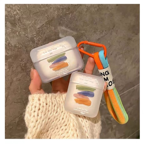 「V565」エアポッツ ケース おしゃれ airpods pro 第 二 世代 ケース かわいい ストラップ付き airpods 3 ケース 韓国 流行り