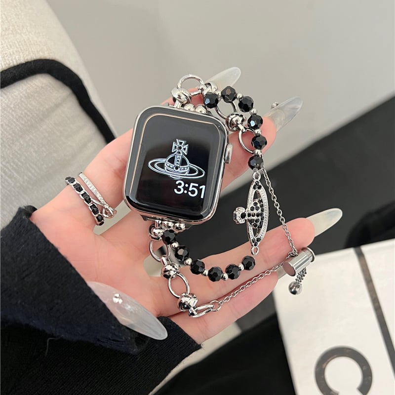 V625」アップル ウォッチ バンド 可愛い ビーズ apple watch バンド