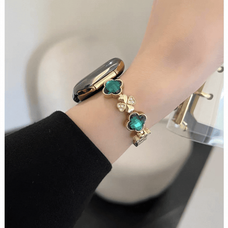「V718」四葉のクローバー apple watchバンド 女性 アップル ウォッチ バンド ブレスレット