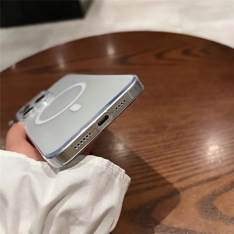 「V678」iphone17/16 クリアケース magsafe スマホケース 透明 おしゃれ