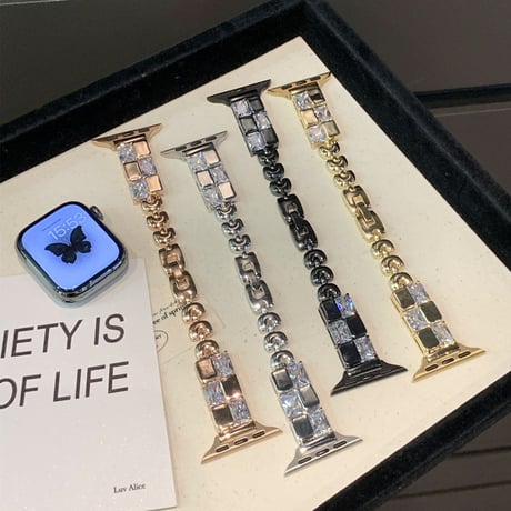 「V658」レディース アップル ウォッチ バンド ジルコン apple watchバンド 可愛い