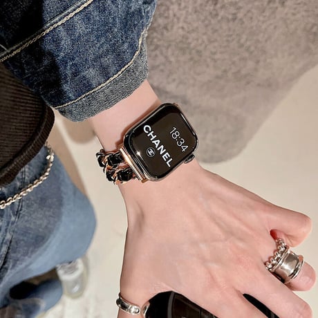 「V431」アップル ウォッチ バンド 人気 apple watch チェーンバンド おしゃれ