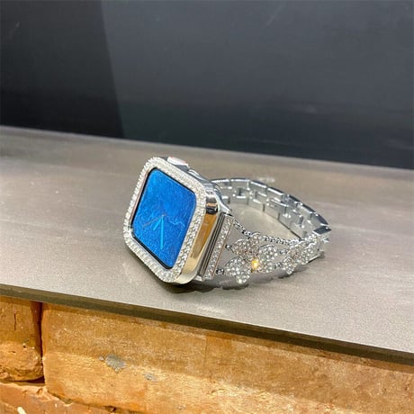 「V494」アップル ウォッチ キラキラ バンド 女性 おしゃれ apple watchバンド＋カバー2点セット