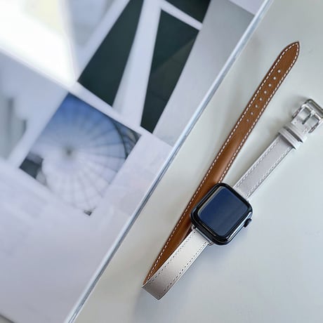 「V060」アップル ウォッチ バンド 二 重 巻き 細い apple watch series SE 7 8 Ultra 対応  レザーバンド  おしゃれ