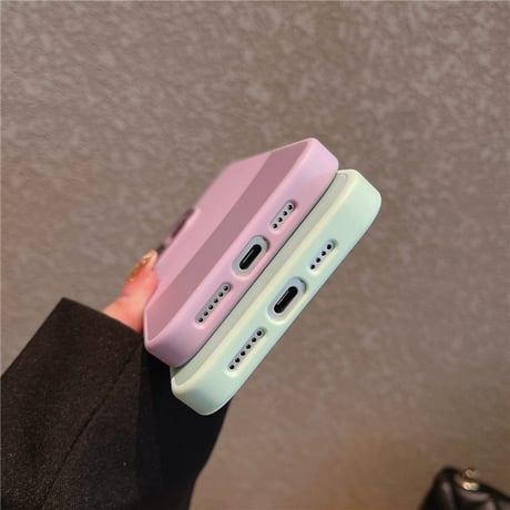 「V583」スマホケース バイ カラー iphone15/14 ケース シンプル おしゃれ