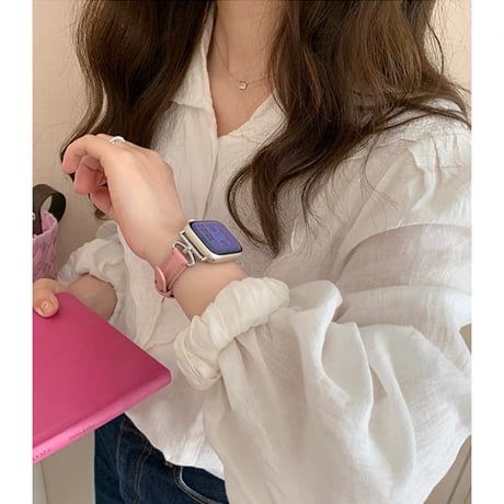 「V708」アップル ウォッチ レザー バンド 女性 apple watch バンド 細い