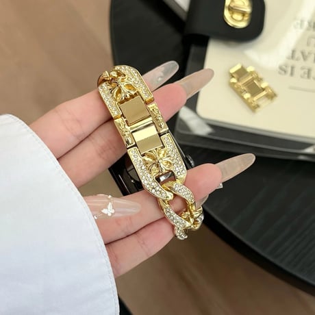 「V638」アップル ウォッチ バンド 女性 キラキラ apple watch バンド かわいい チェーン