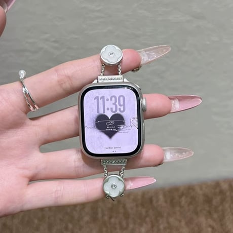 「V728」アップル ウォッチ バンド かわいい 花 apple watchバンド 女性