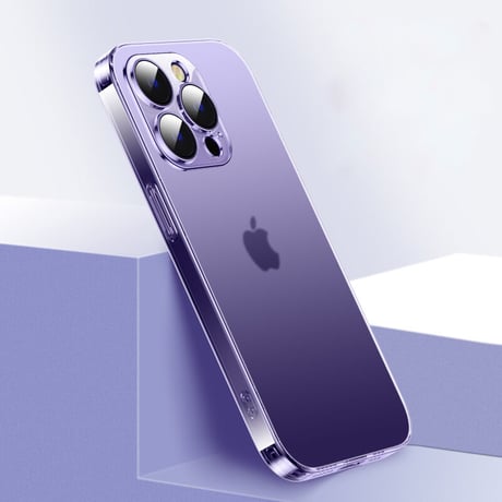 「V114」iphone14pro/14promax パープルに合うケース マット クリア iphoneケース 指紋防止
