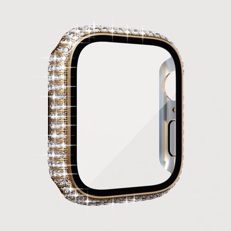 「V287」アップル ウォッチ カバー キラキラ ストーン Apple Watch 40/42/45mm 保護ケース フィルム一体型