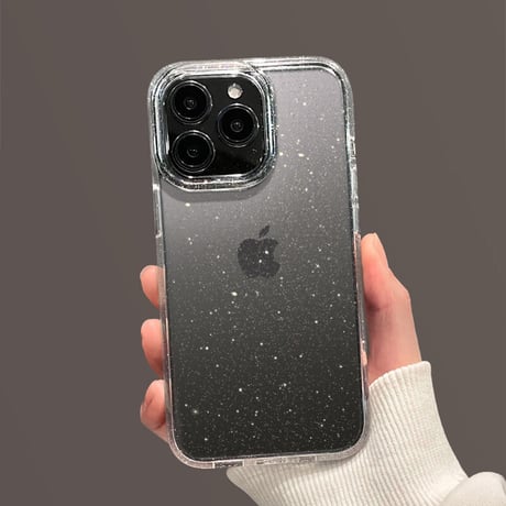 「V195」黄ばまないクリアケース iphone16/16pro キラキラ ラメ入り iphone16E ケース 男女兼用 おしゃれ